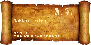 Makkai Helga névjegykártya